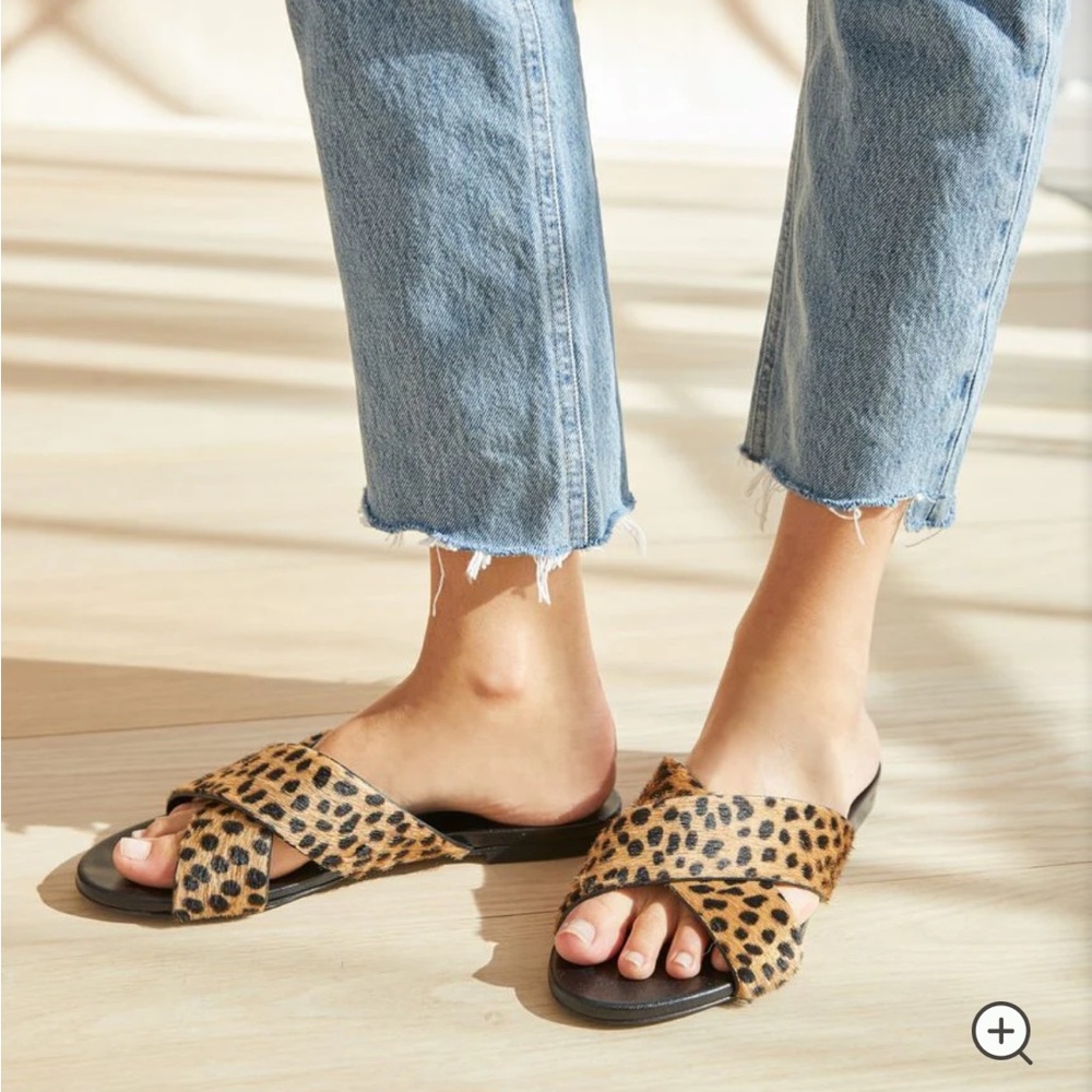 Jenny Kayne Pony Hair cheetah Sandals